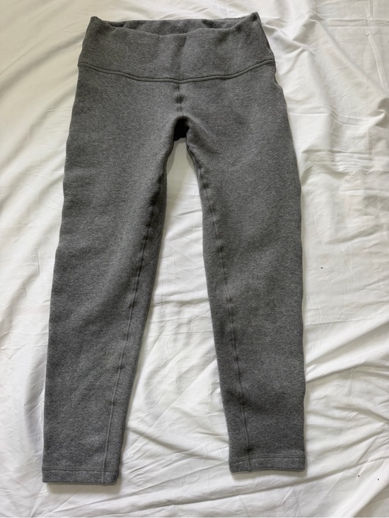 lululemon athletica Pants - Lululemon Heather Gray Fleece-Lined Leggings‎ Size 6